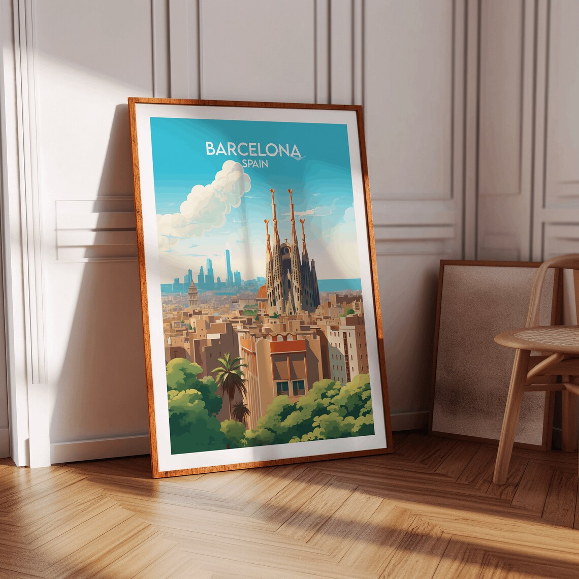 Barcelona Custom Personalised Travel Poster - Image 4