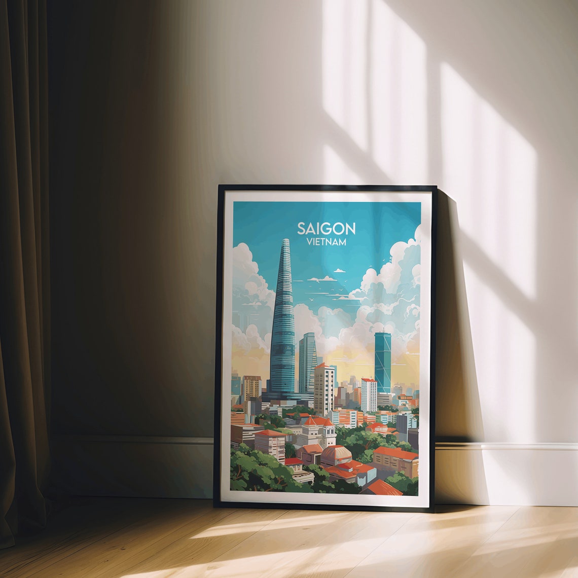 Saigon Vietnam Skyline Modern Towers Cityscape Travel Poster - Image 2