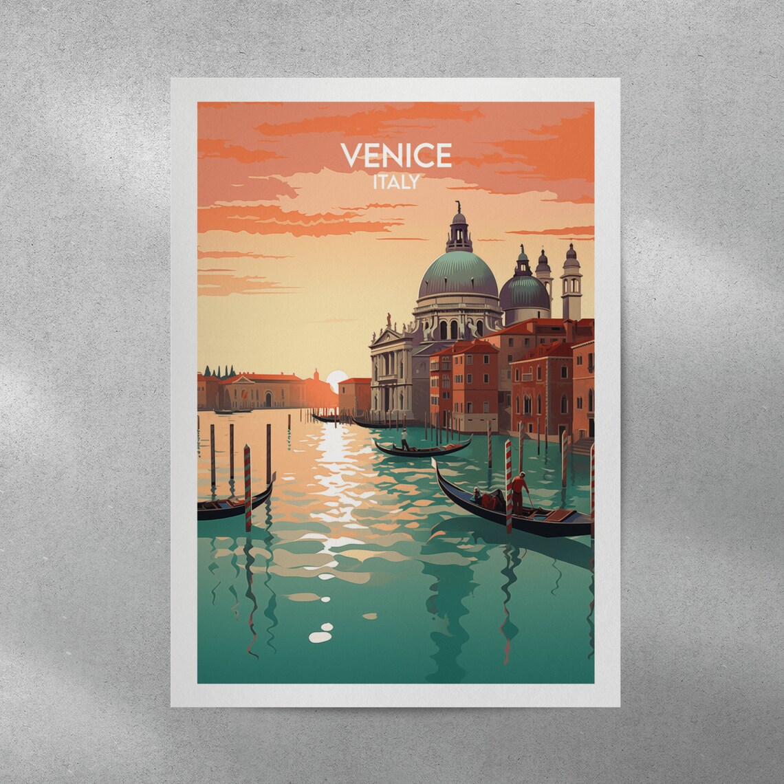 Venice Travel Poster, Italy Custom Personalized - Image 3