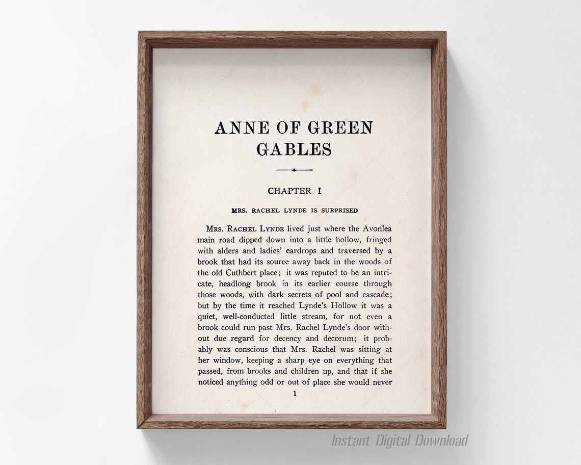 Anne Of Green Gables, Book Lover Poster Print - Image 4