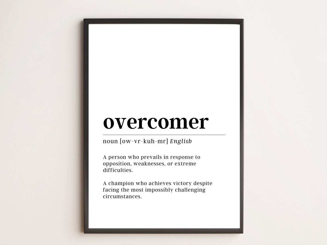 Overcomer Definition Print Motivational Wall Art