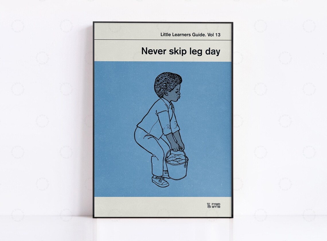 Never Skip Leg Day Retro Gym Humor Vintage Book Cover Poster