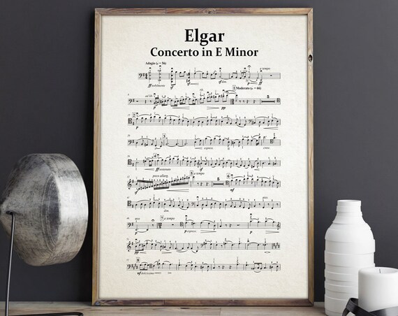 Elgar Concerto In E Minor, Classical Music Poster