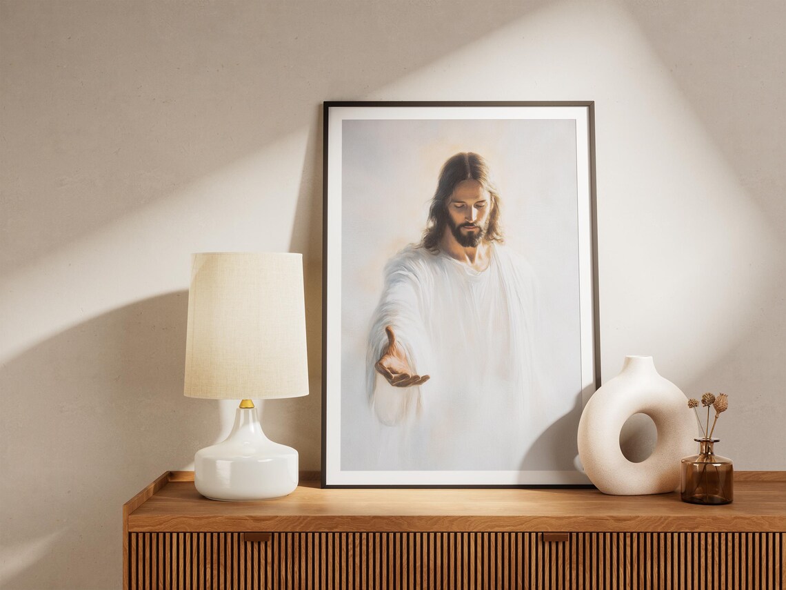 Jesus Portrait Christian Art Print, Catholic LDS - Image 4