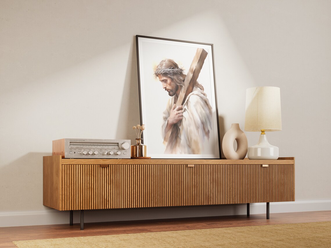 Jesus Christ Crucifixion Print, Good Friday Art Print - Image 3