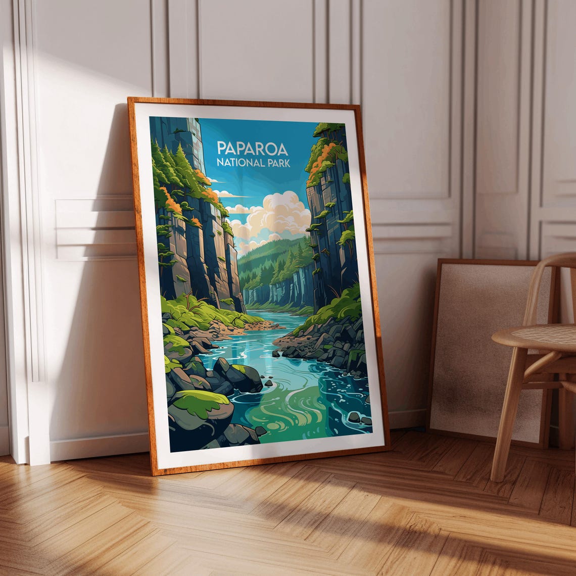 Paparoa National Park River Gorge Canyon Vintage Travel Poster - Image 3