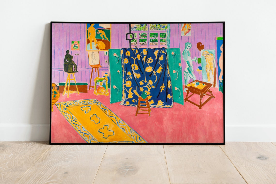 Matisse The Pink Studio Interior Vibrant Fauvist Exhibition Poster