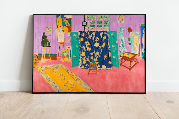 Matisse Pink Studio Exhibition Print Poster A3 A4 A5 Ultra High Quality Classic Vintage Flowers Home Decor Wall Art Deco