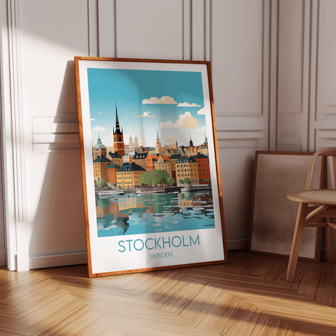 Stockholm Travel Poster, Custom Personalised Print - Image 3