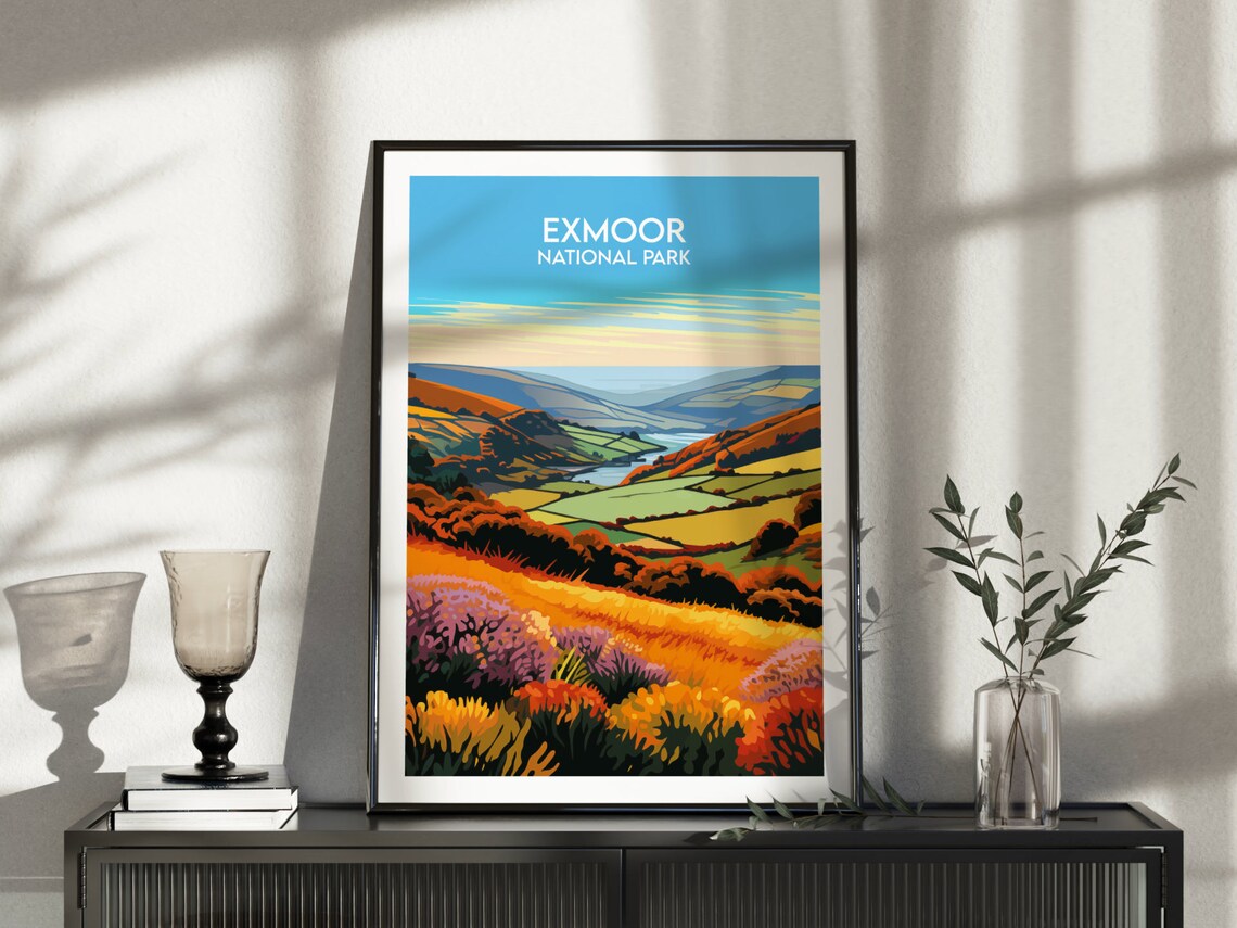 Exmoor National Park Travel Poster, England UK - Image 3