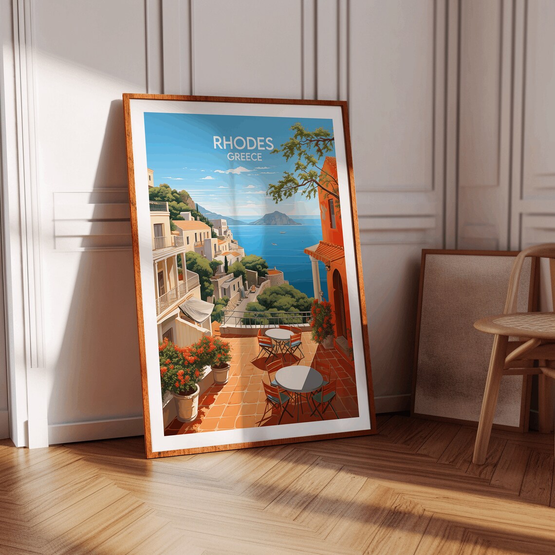 Rhodes Travel Poster, Greece Custom Personalised - Image 3