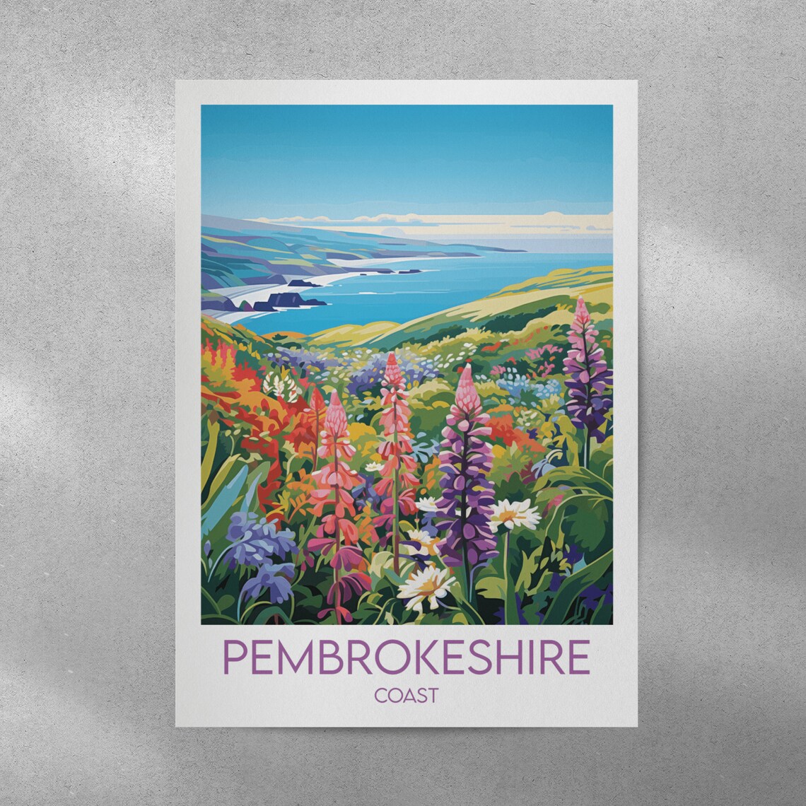 Pembrokeshire National Park Travel Print Poster - Image 2