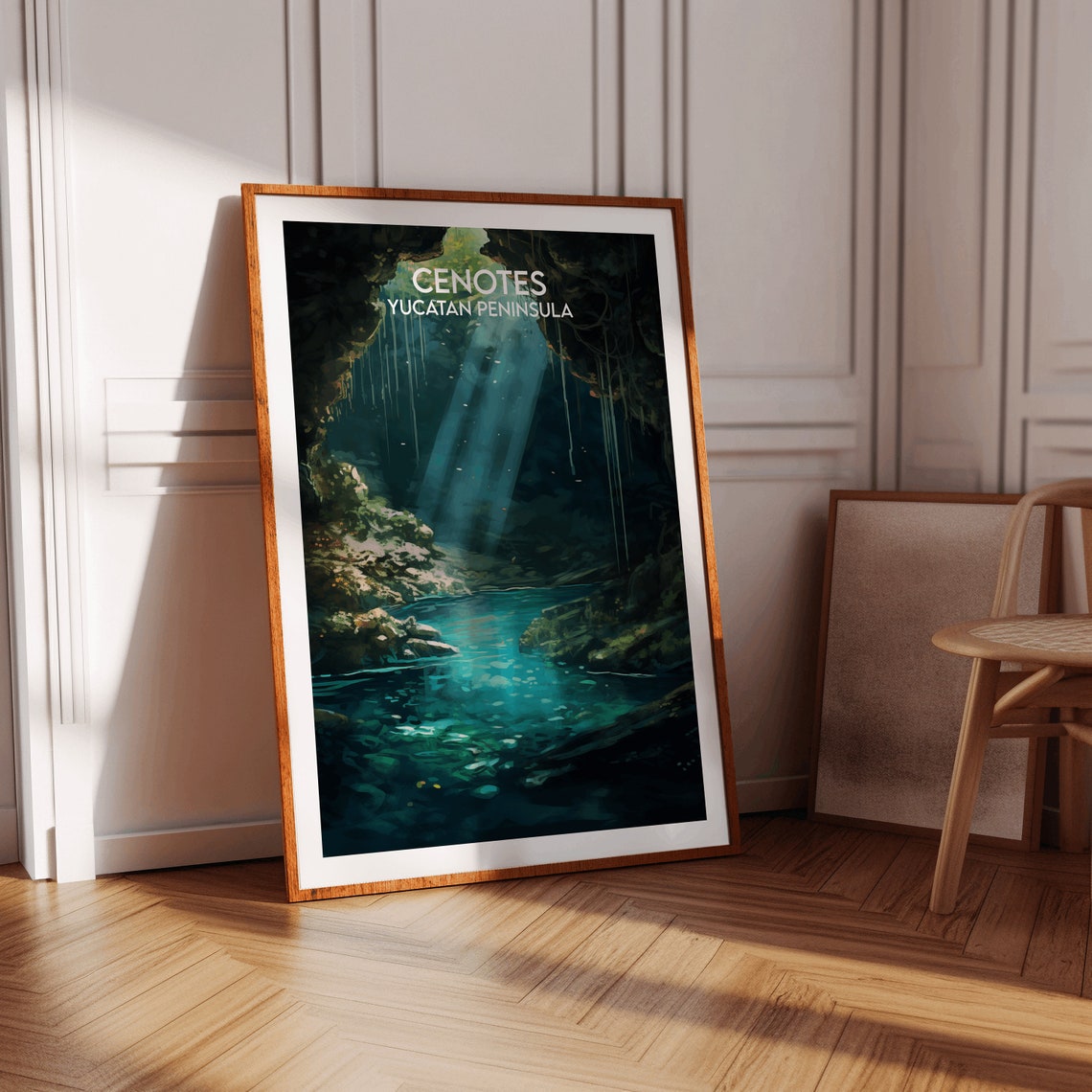 Cenotes Travel Print Mexico Poster Custom Personalised Wedding Birthday Gift - Image 2