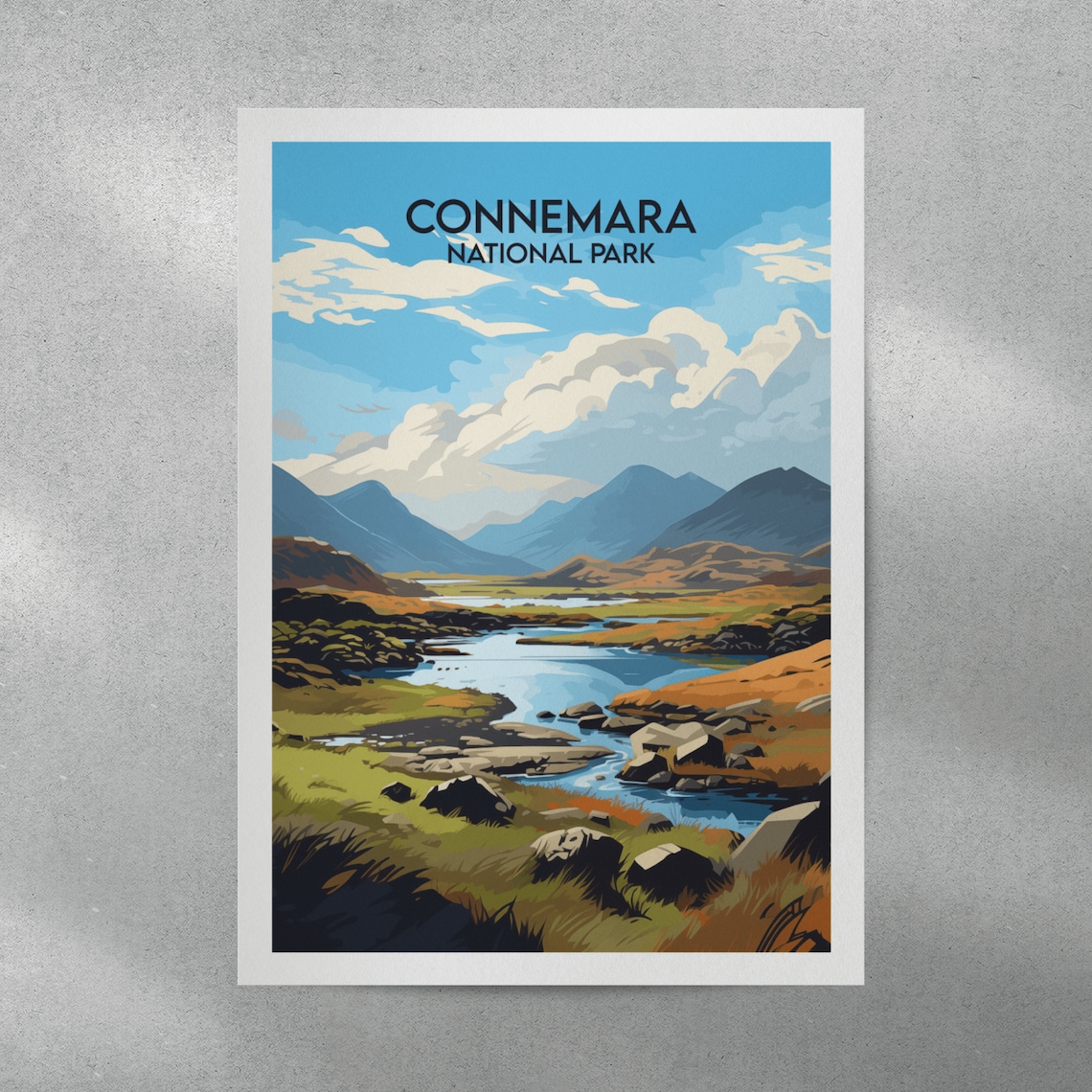 Connemara National Park Travel Poster, Custom Personalised - Image 3