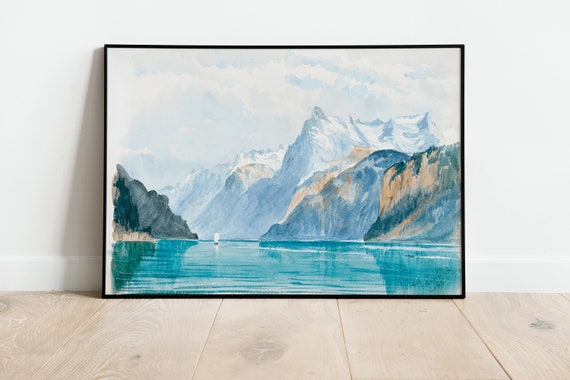 Bay Of Uri Painting Wall Art Print Poster A3 A4 High Quality Classic Home Decor Giclee Print