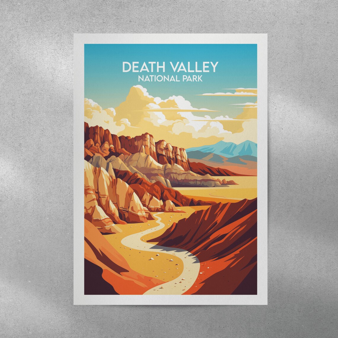 Death Valley National Park Golden Canyon Wash View Travel Poster - Image 2