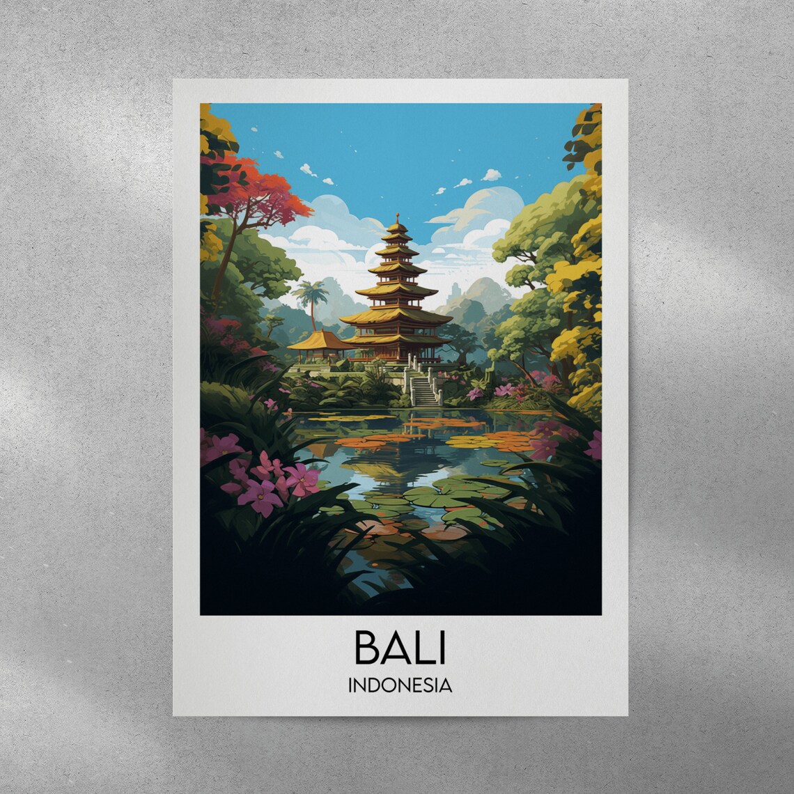Bali Travel Print, Indonesia Custom Gift Poster - Image 4