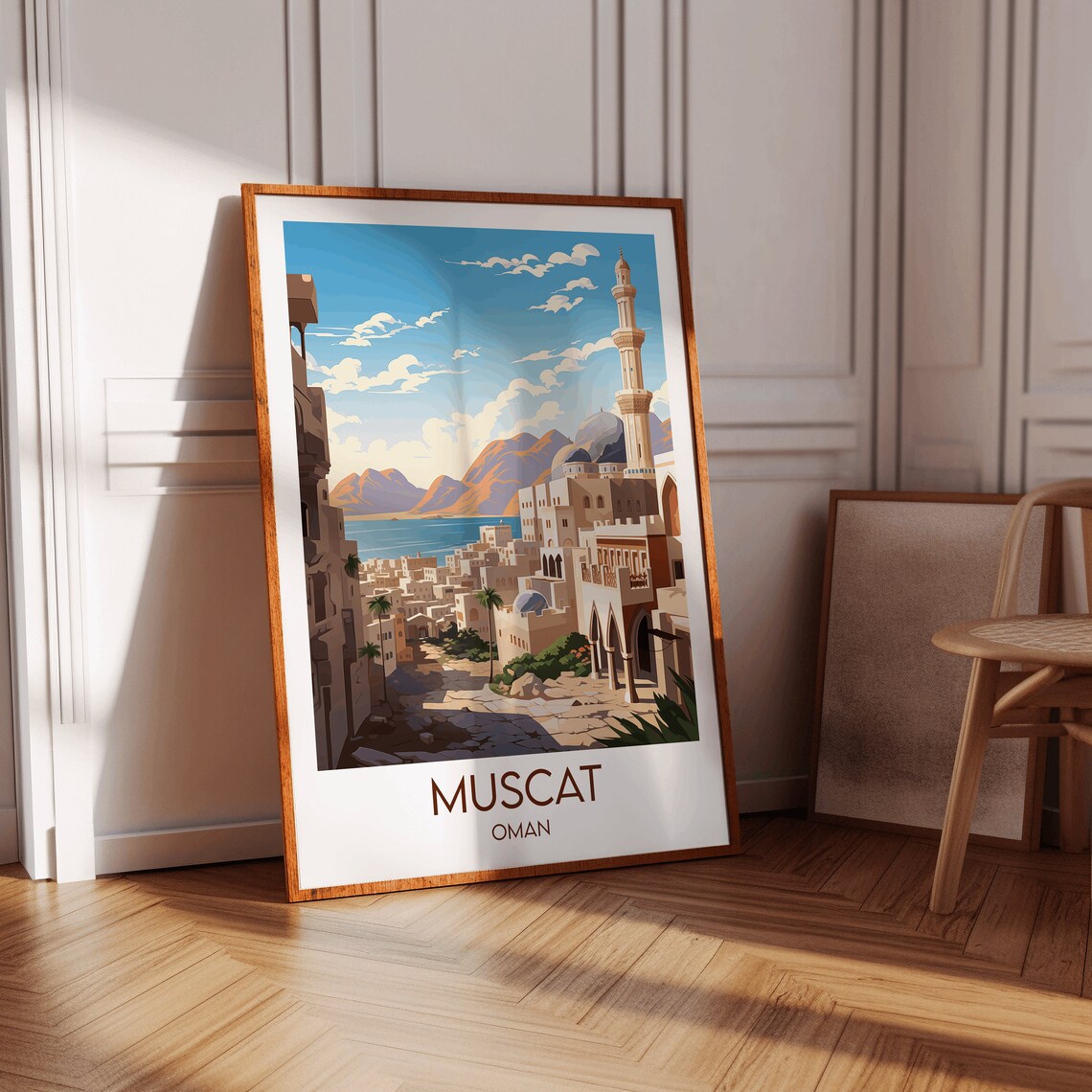Muscat Travel Poster, Custom Personalized Gift - Image 3