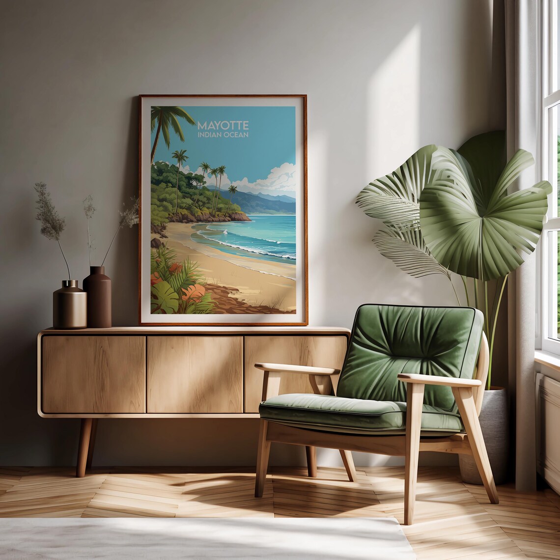 Mayotte Travel Poster, Indian Ocean Custom Personalised - Image 2