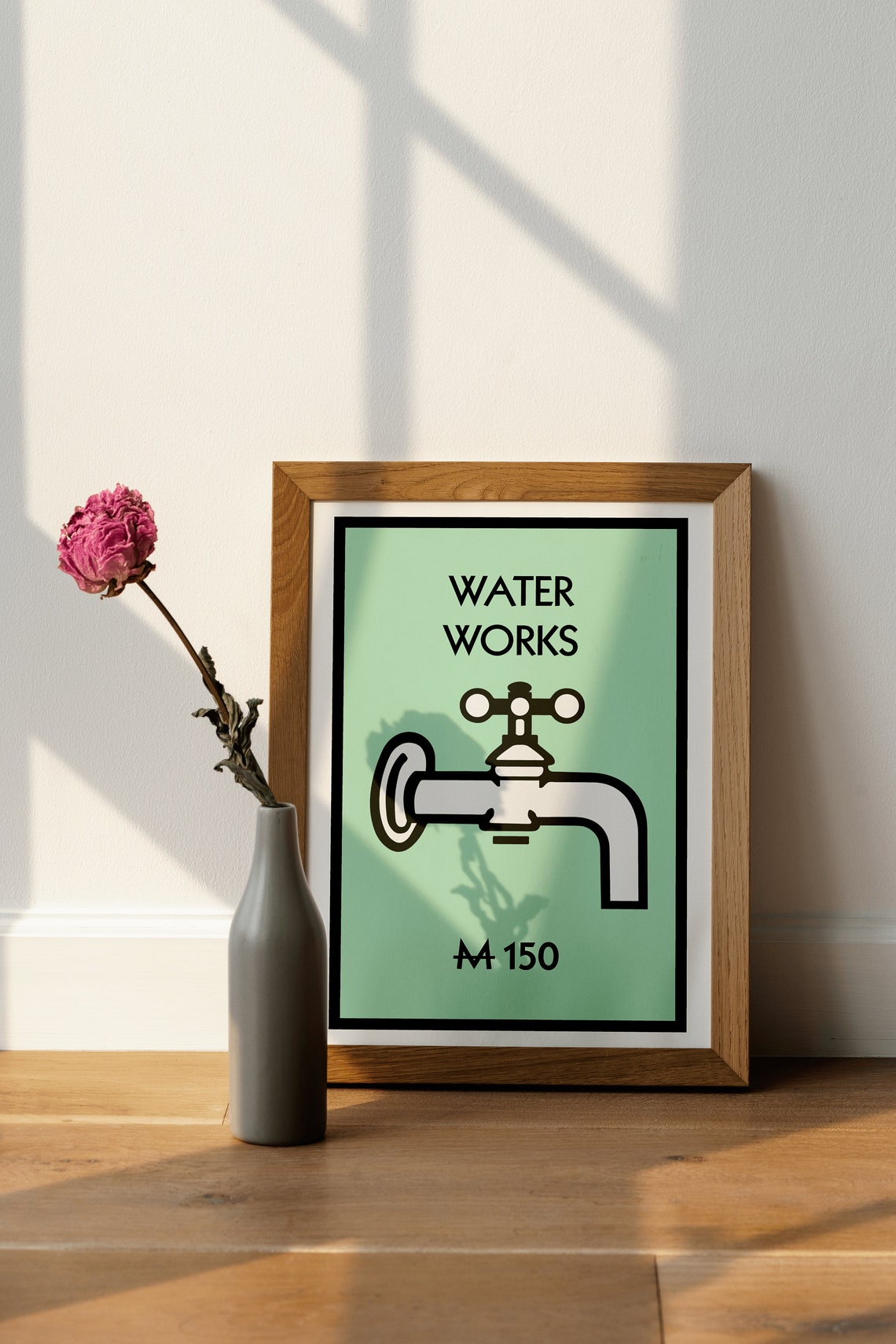 Water Works Monopoly Inspired Bathroom Print Fun Novelty Gift - Image 3