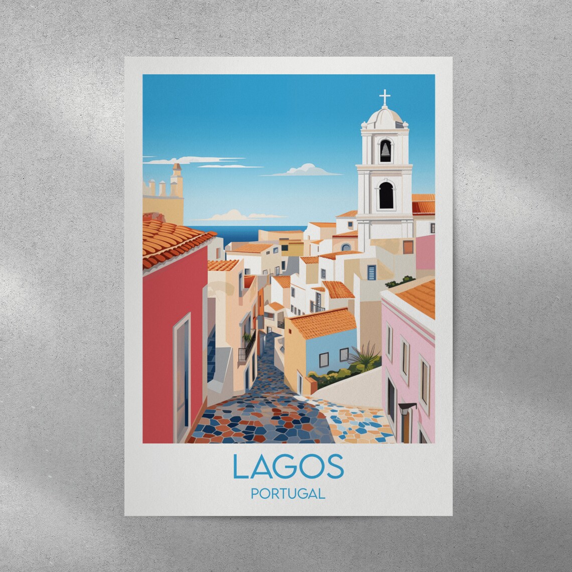 Lagos Portugal Travel Poster, Custom Personalised - Image 3