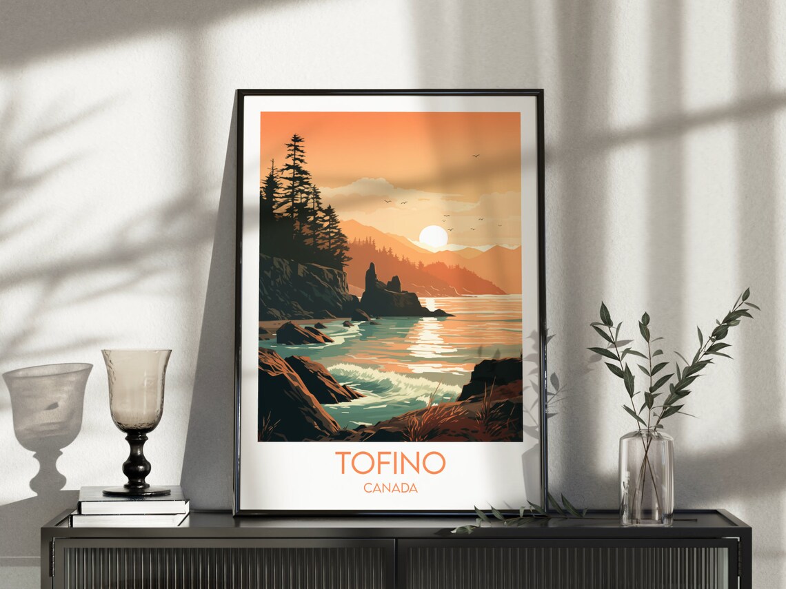 Tofino Travel Poster, Canada Personalised Travel Art - Image 3