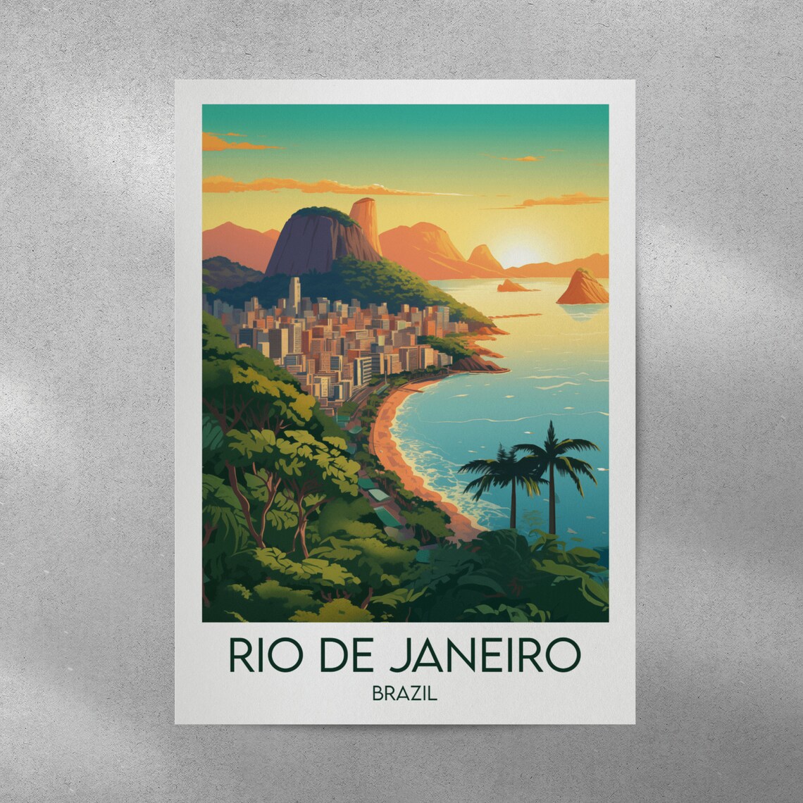 Rio De Janeiro Travel Print Wedding Gift Poster - Image 3