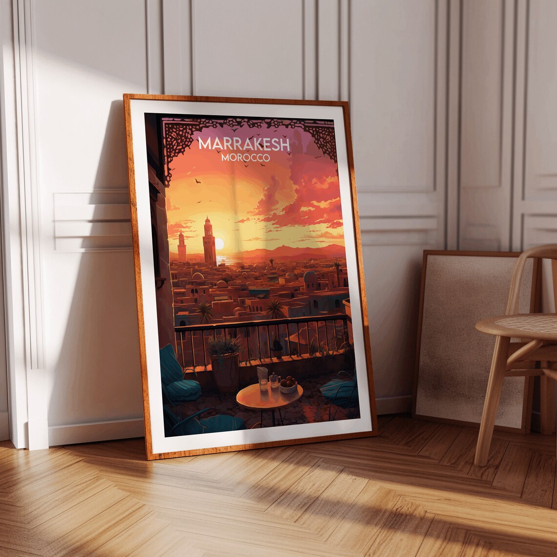 Marrakesh Travel Poster, Morocco Custom Personalised - Image 3