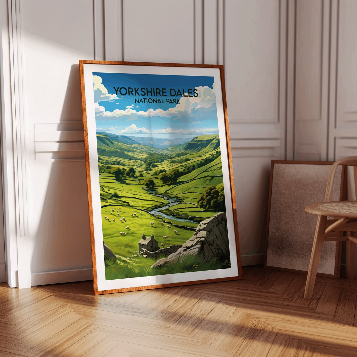 Yorkshire Dales National Park Green Valley Vintage Travel Poster - Image 4