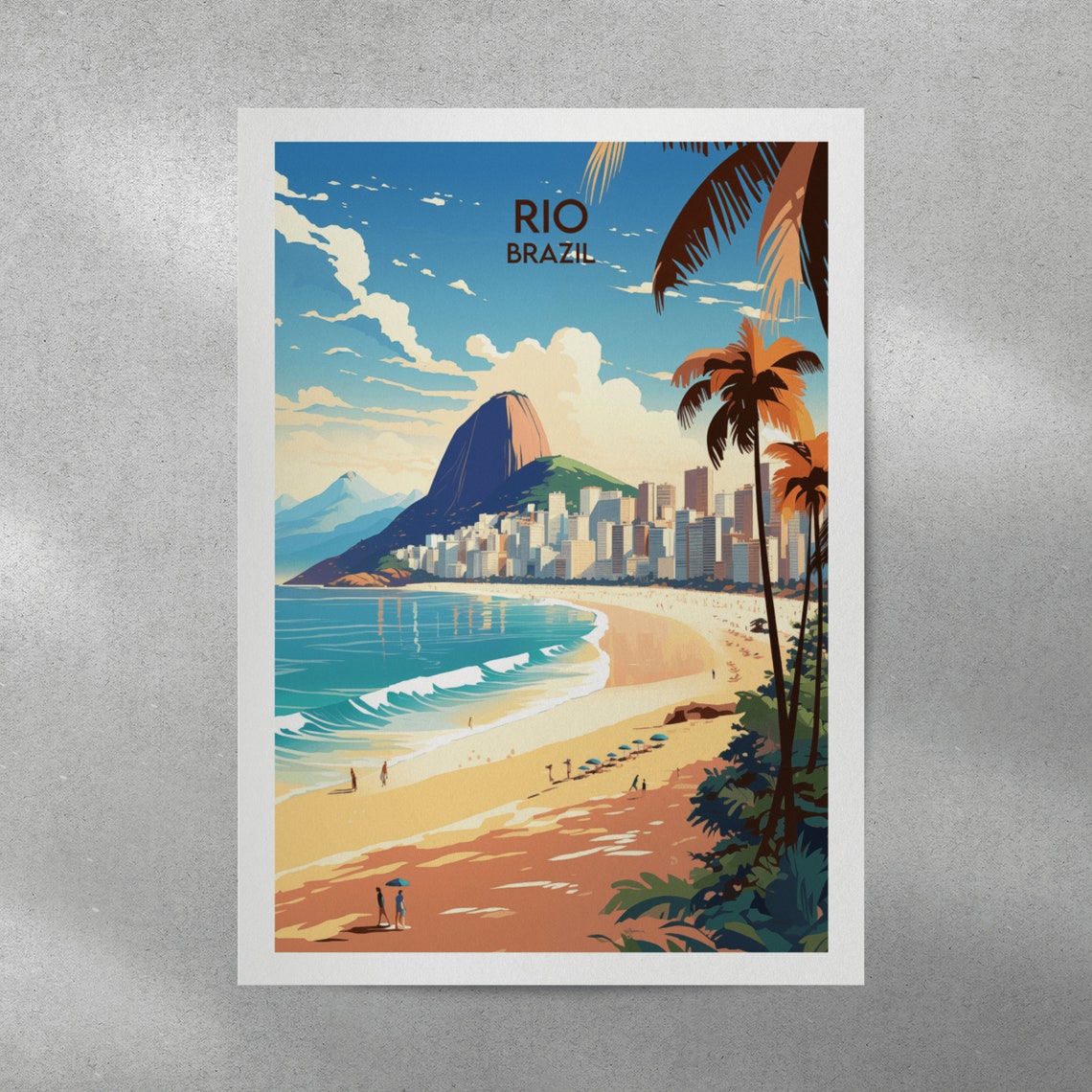 Rio De Janeiro Travel Print Brazil Poster Custom Personalised Wedding Birthday Gift - Image 5