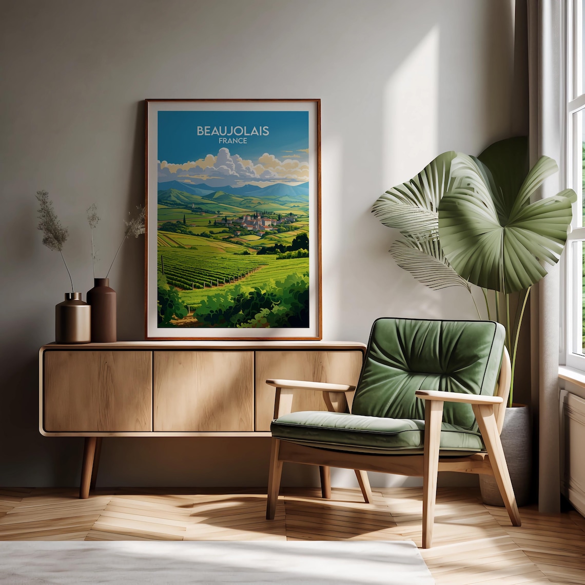 Beaujolais Vineyards Travel Poster, France - Image 2