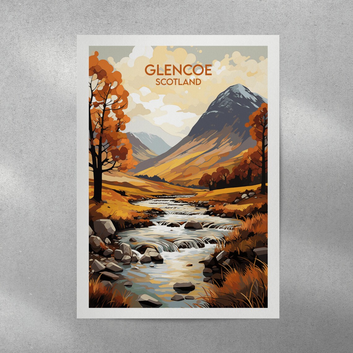 Glencoe Travel Poster, Custom Personalised Print - Image 4