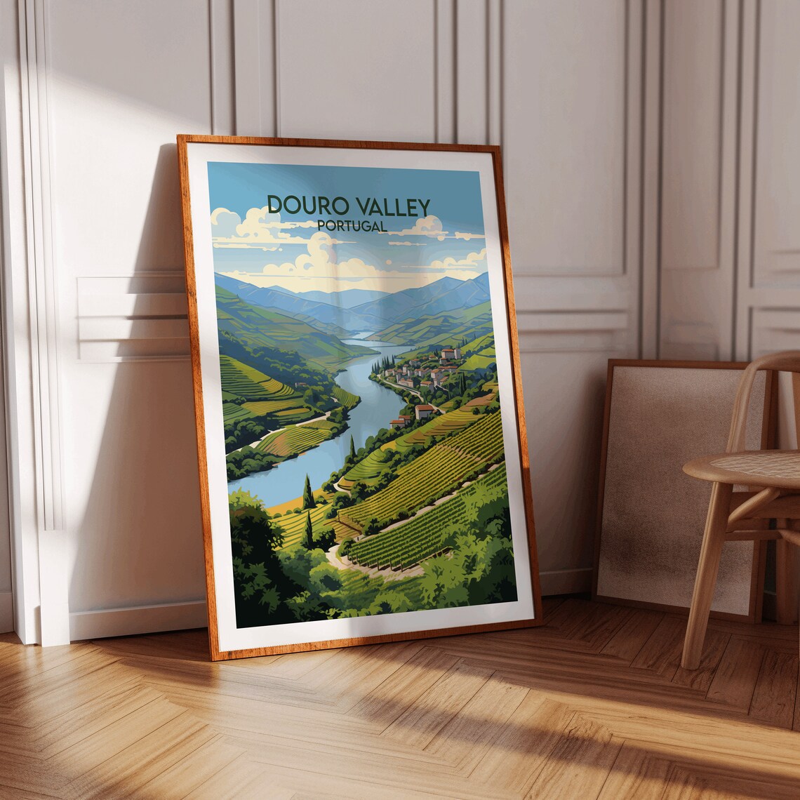 Douro Valley Portugal Terraced Vineyards River Travel Poster - Image 4