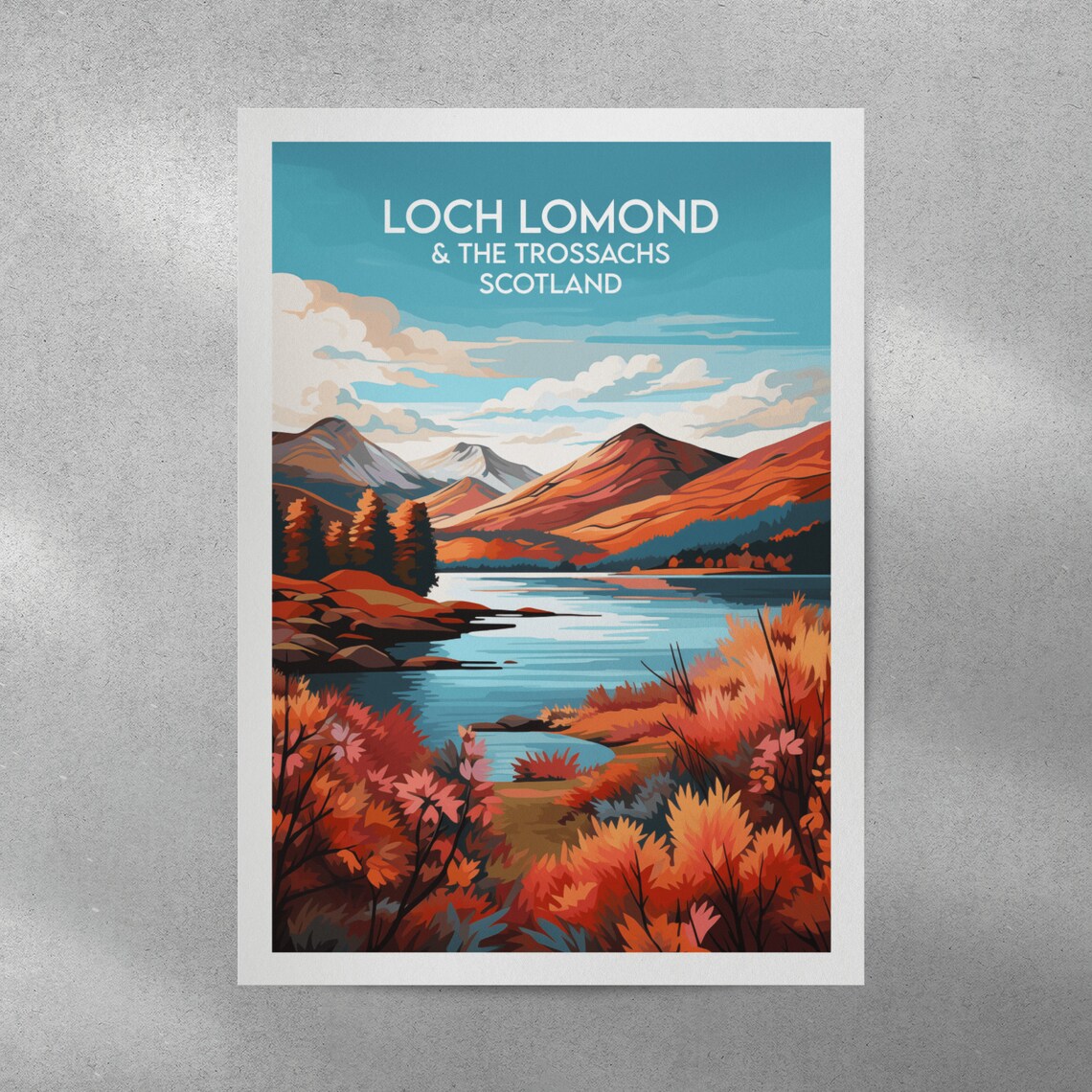 Loch Lomond The Trossachs Travel Poster, Scotland - Image 3
