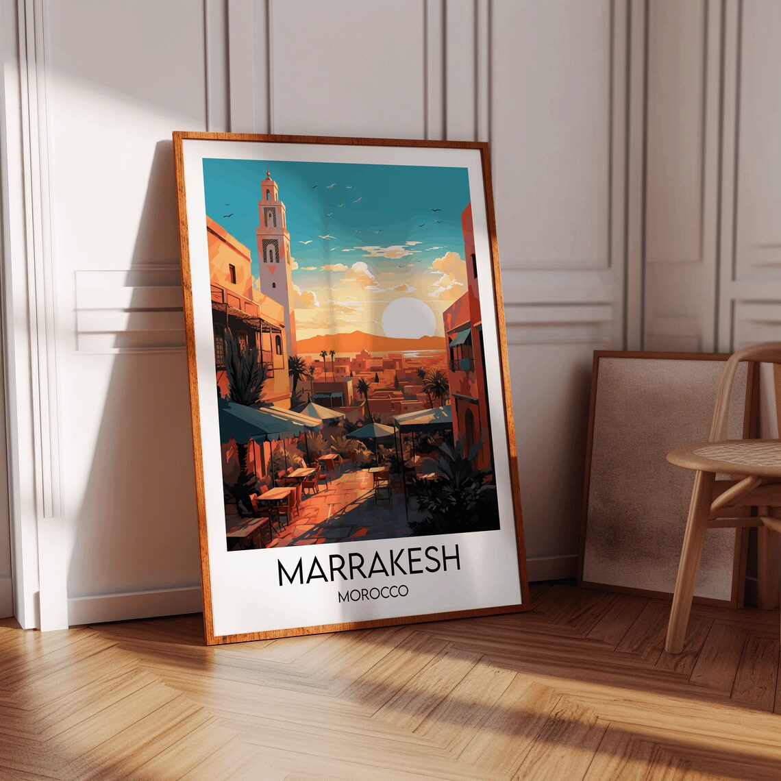 Marrakesh Travel Print Morocco Poster Custom Personalised Wedding Birthday Gift - Image 3