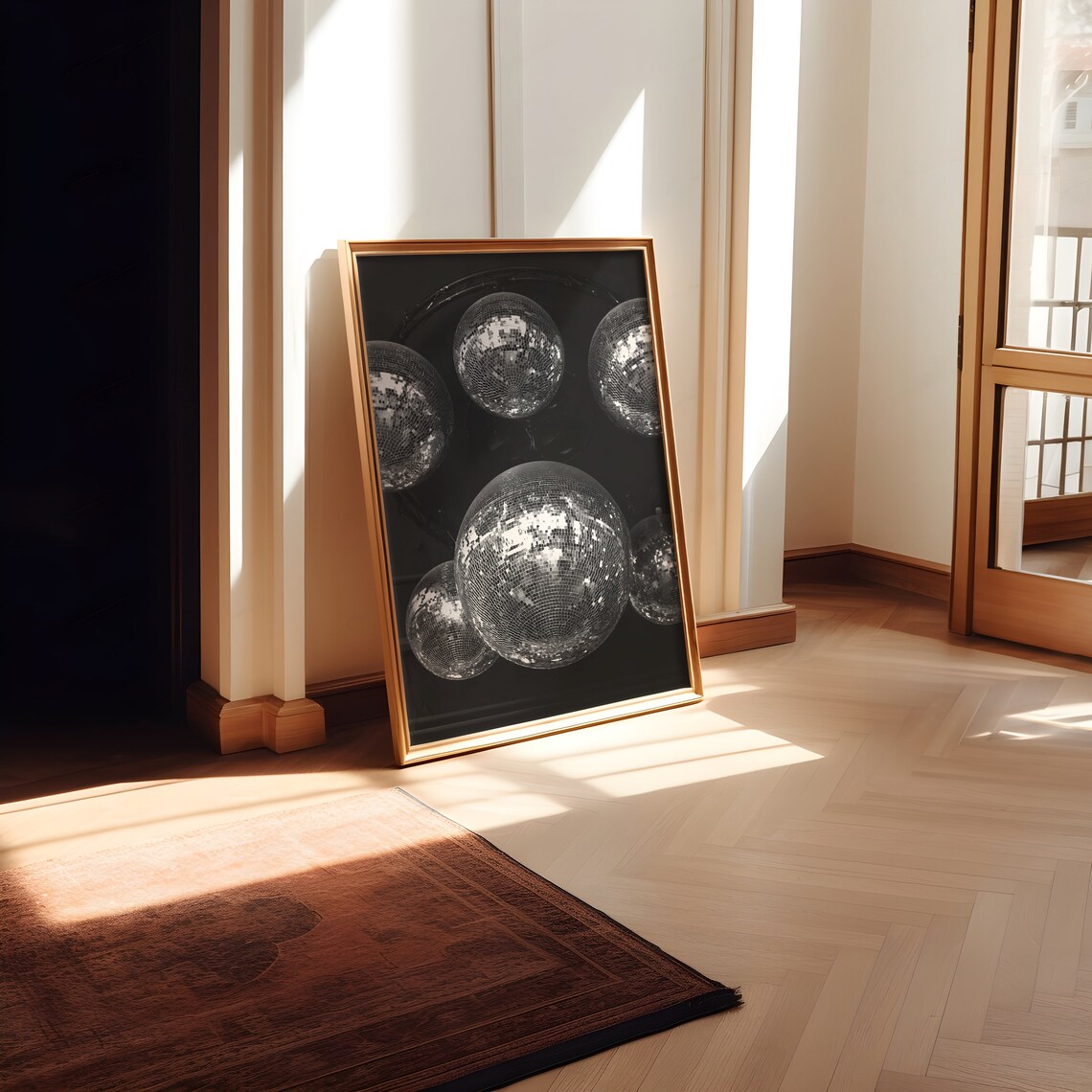 Disco Ball Party Retro Vintage Art Print - Image 4