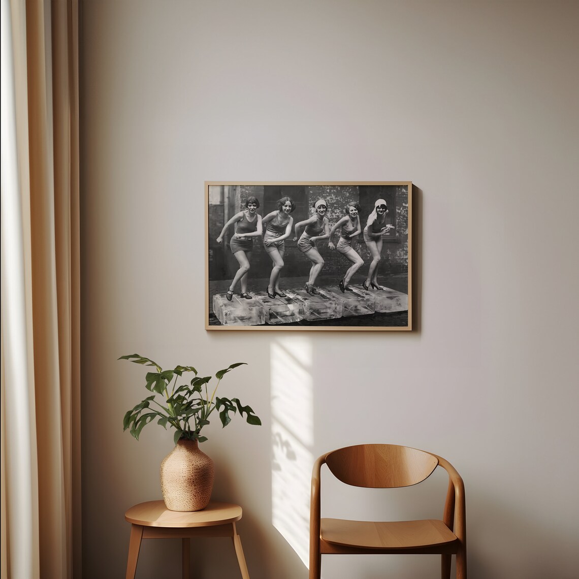 Vintage Women Dancing On Ice Charleston Art Print - Image 4