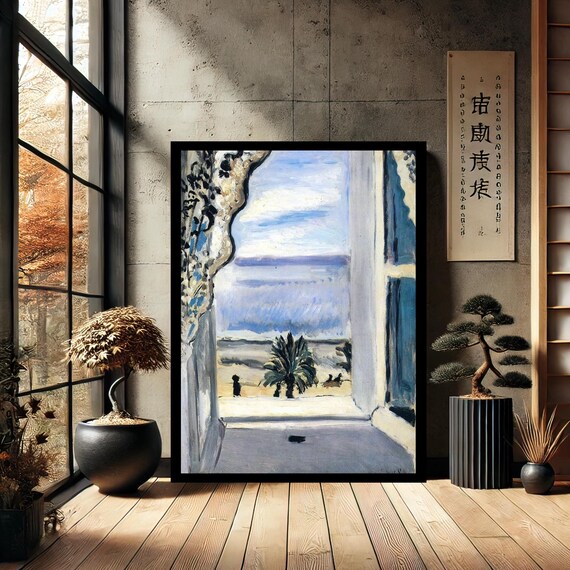 Open Window Overlooking The Sea Fauvist Modern Painting Poster