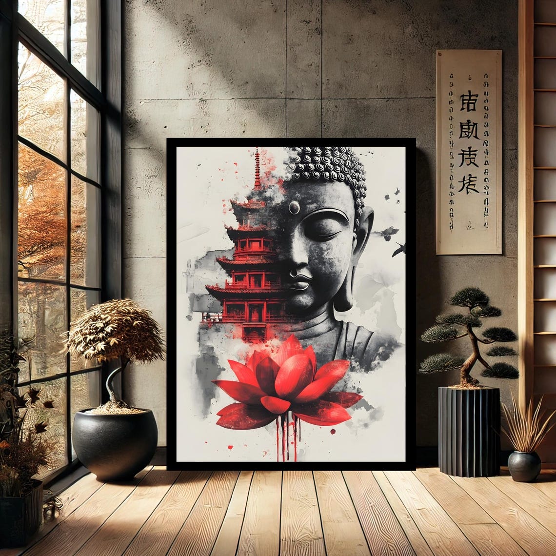 Colorful Buddha Buddhism Canvas Print Painting Wall Art Modern Abstract Home Decor