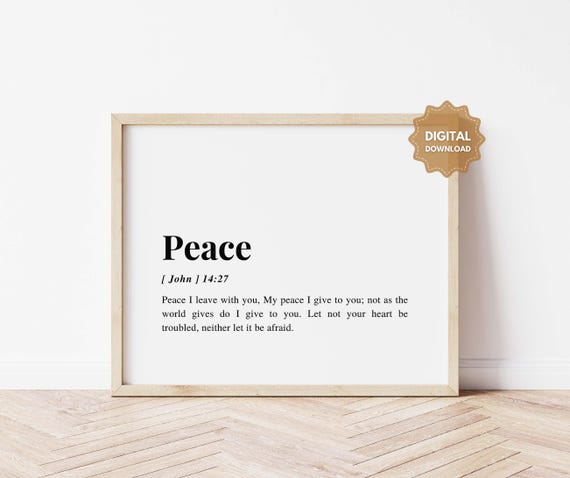 John 14:27 Nkjv Peace I Leave With You, Bible Verse Art Print