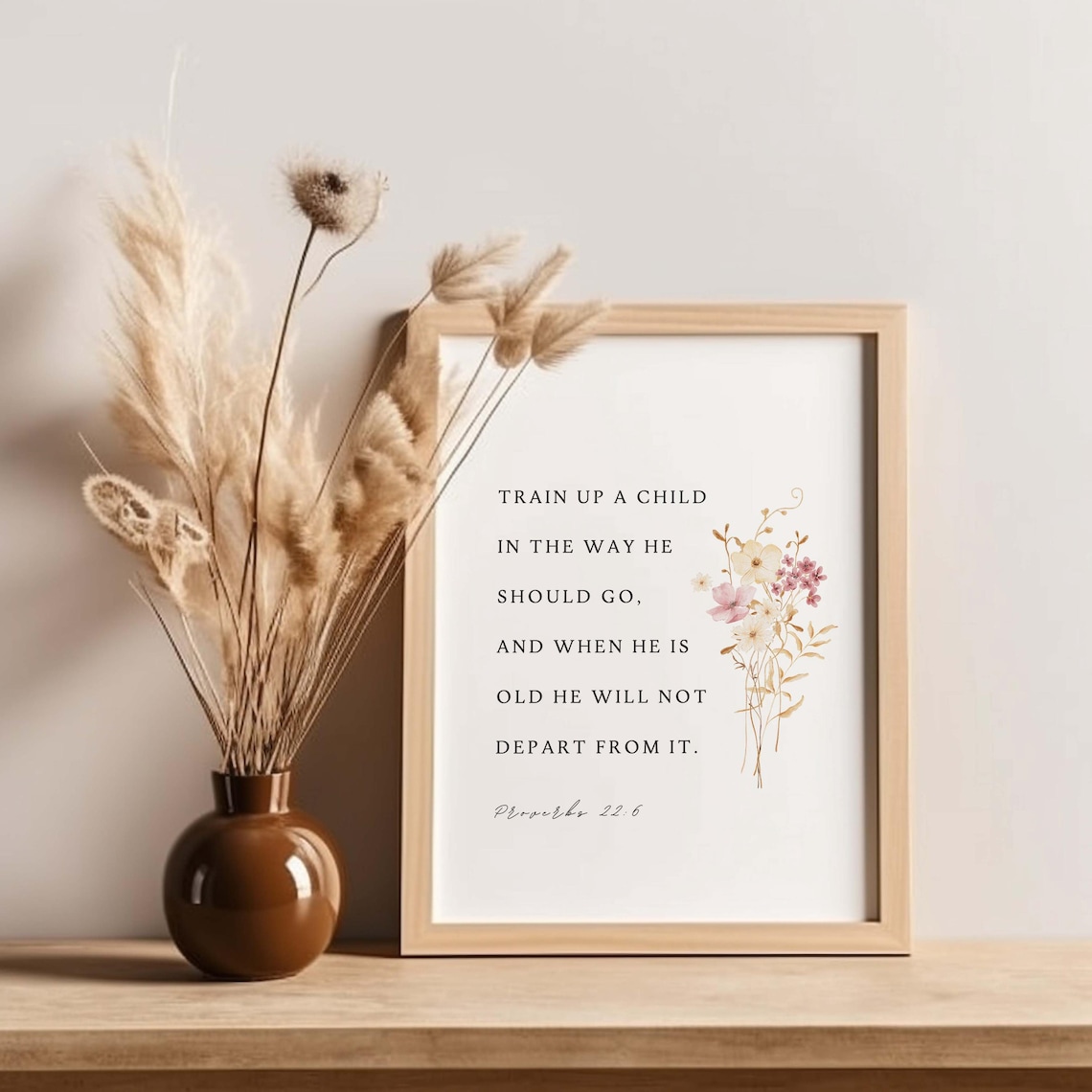 Proverbs 22:6 Bible Verse Teacher Scripture Print