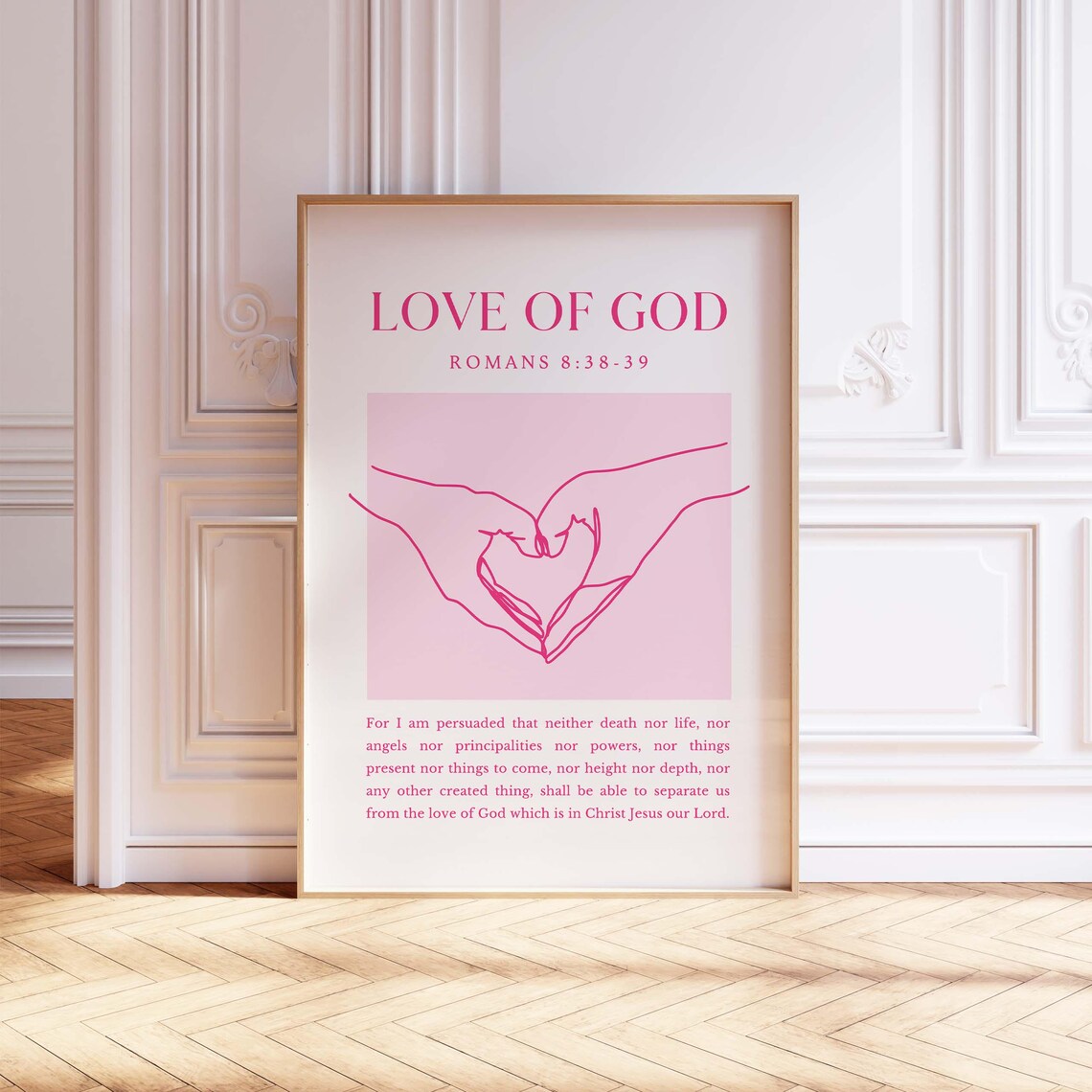 Romans 8:38-39 NKJV Love Of God Scripture Art Print