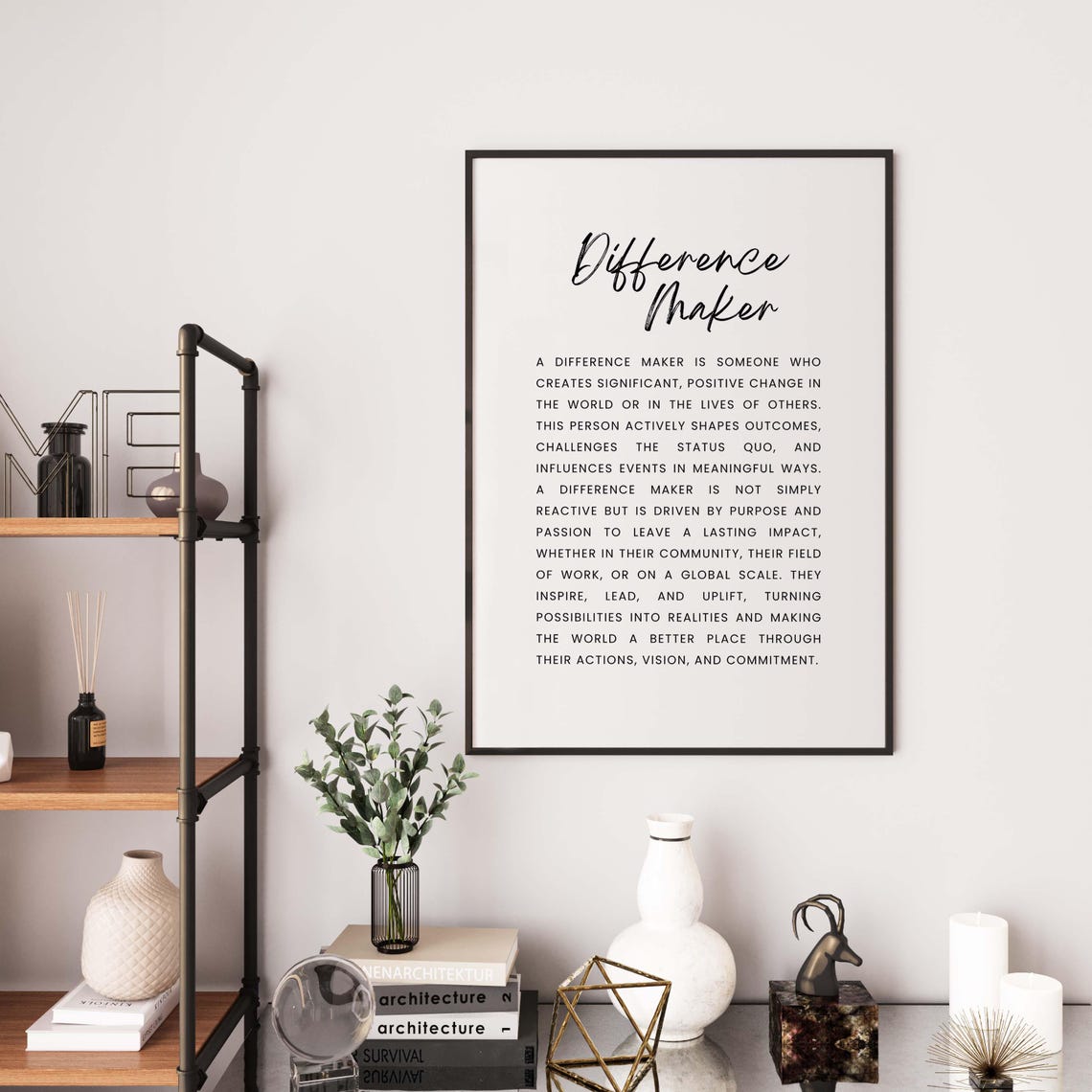 Difference Maker Definition Inspirational Leadership Quote Poster