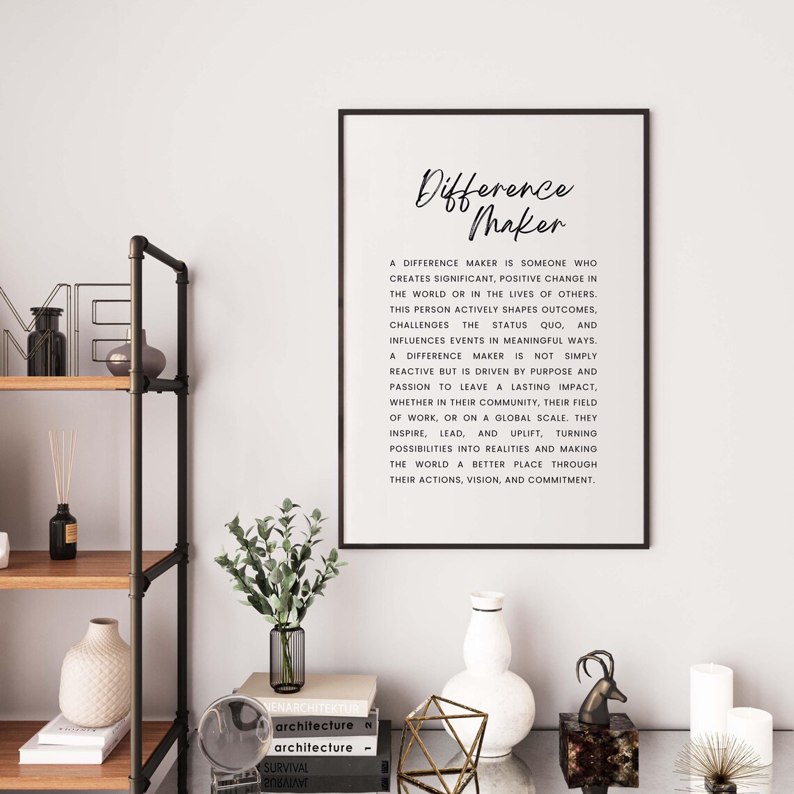 Difference Maker Definition Print Motivational Wall Art