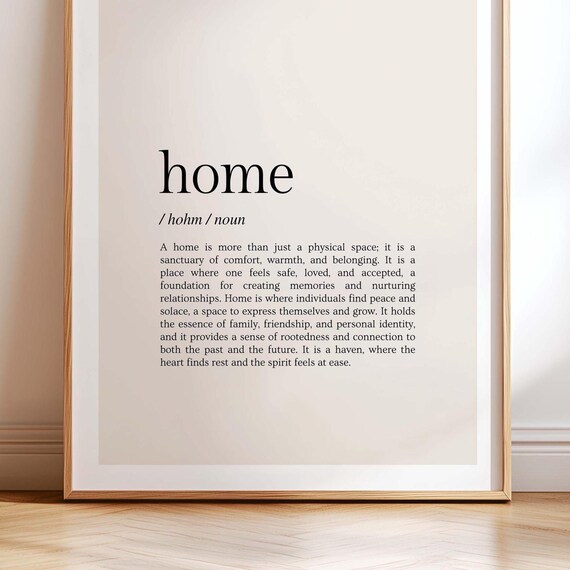 Home Definition Minimalist Art Print