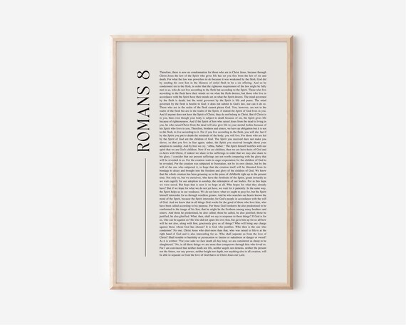 Romans 8 Scripture Art Print Bible Verse Wall Decor
