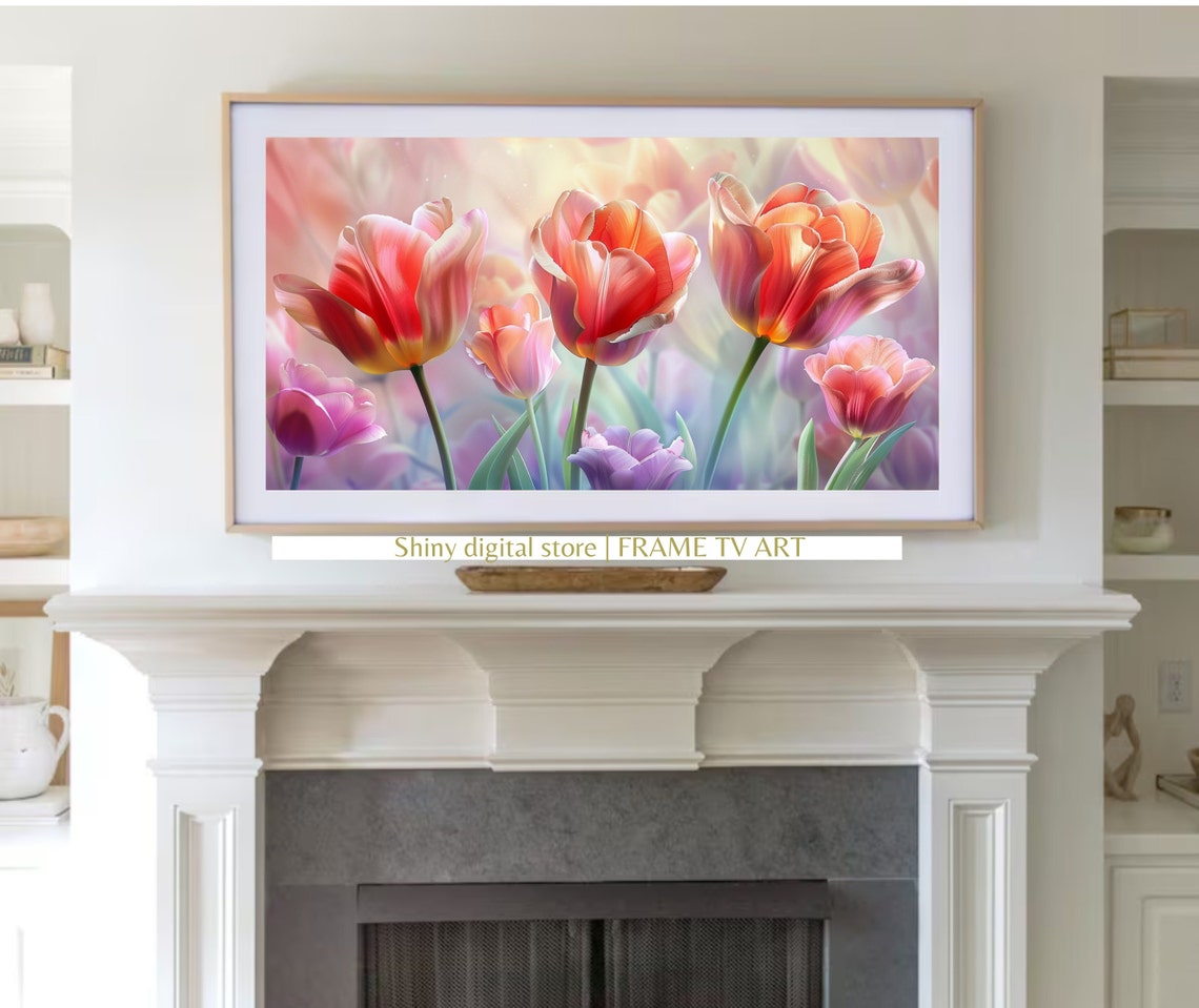 Spring Soft Floral Tulip Easter Art - Image 3