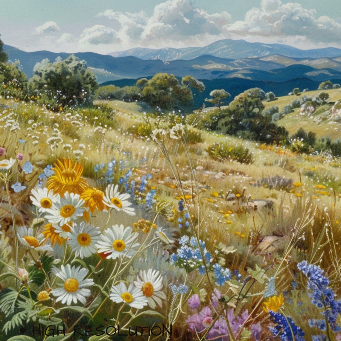 Frame Tv Art With Wildflower Summer Landscapes By Woman Artist Marianne North Wall Decoration Perfect Your Living Room - Image 3