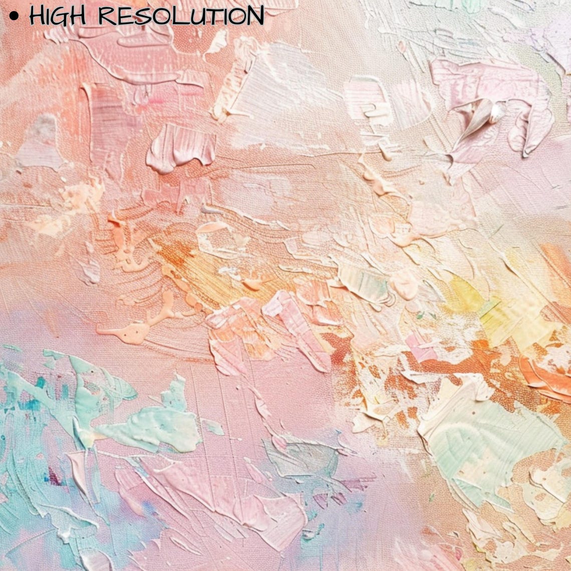 Pastel Abstract Impasto Minimalist Soft Light Spring Modern Wall Art - Image 3