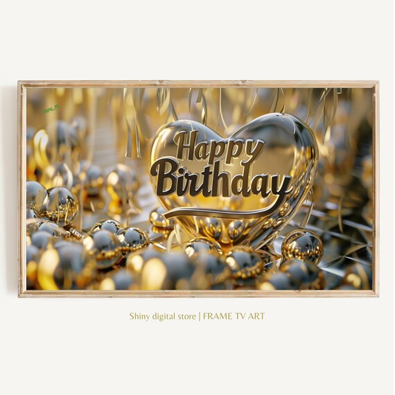 Birthday Frame Tv Art For Instant Happy Birthday Frame Tv Art Frame Tv Birthday Art Happy Birthday Tv